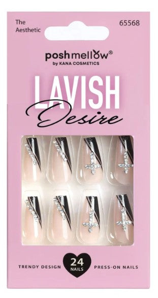 Poshmellow Lavish Desire Press-On Nails – The Aesthetic 65568 - ANNS BEAUTY SUPPLY